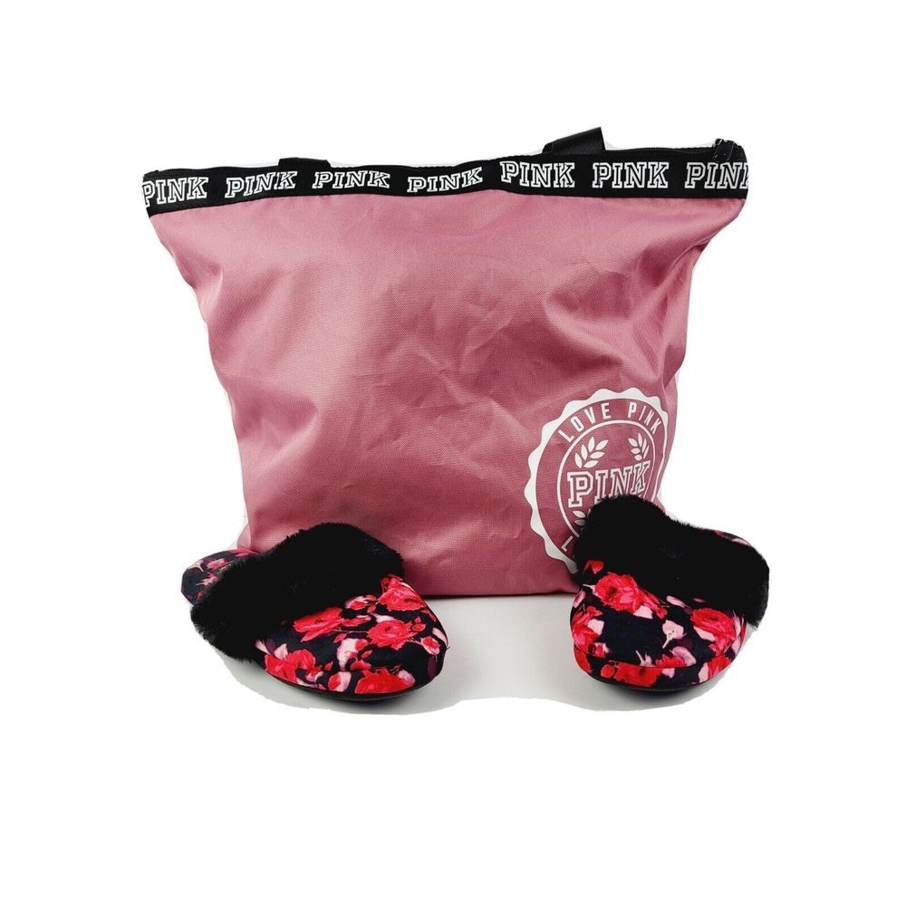 Victoria's Secrets Overnight Bag & Slippers - Size Medium
